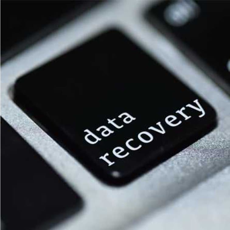 A keyboard key labeled data recovery